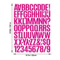 Magenta 1.5 inch vinyl alphabet and number stickers for DIY crafts and decor - Magenta