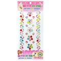 Colorful gemstone stickers in heart and star shapes for kids DIY crafts - Curve Heart Gems / 10×22.5cm