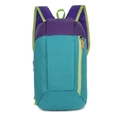 Lightweight teal and purple school backpack with lime green zipper trim for students - Small / Violet Blue