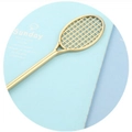 Penna a gel creativa a forma di racchetta da tennis dorata su un taccuino blu per studenti - 0.5mm / Oro