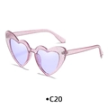 Pink glitter heart-shaped sunglasses with lavender lenses and metal hinges - Glitter Purple Frame Purple Lens