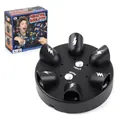 Amazing Roulette shock polygraph game in black with 6-finger slots for party play - Electric Shock Lucky Roulette Game Machine (85118)