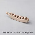 Detail view of small beige matte banana hair clip showing 10x2.4x1.6cm dimensions - Small / Nude Pink