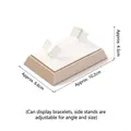 Adjustable champagne gold and white jewelry display stand for bracelets and bangles - Slanted Rectangle Bracelet Stand (White/Champagne)