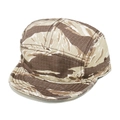 Detail der Five-Panel-Mütze mit Tigerstreifen-Tarnmuster aus Ripstop-Gewebe - Tigerstreifen-Camo (Khaki) / Khaki