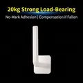 White L-shaped adhesive wall mount paper towel holder with 10kg strong load capacity - Bulk (Without Adhesive Patch) / White
