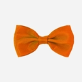 Classic orange grosgrain ribbon bow hair clip for babies with ribbed texture detail - Single Item / Dark Orange
