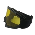 Ski goggles with yellow lenses and black frame for high contrast outdoor performance - Bright Black Frame Night Vision