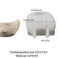 Bunny flower pot silicone mold with detailed dimensions for DIY Easter resin crafts - Cloud Moon - Small