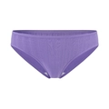 Women's purple cotton ribbed panties with low waist and breathable double-layer crotch - Purple
