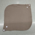 Brown muslin cotton baby bib with snap buttons and soft breathable textured fabric - Brown (56#)