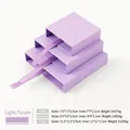 Lavender drawer jewelry gift boxes in three sizes with ribbon pull and matte finish - 7*7*2cm / Lavender Drawer Outer Box