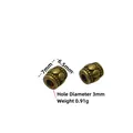Detalle de cuentas de barril en bronce vintage con relieves para joyería DIY - 4# (7x6.5mm)