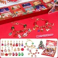 Christmas countdown jewelry box with 22 charms and 2 snake chains for DIY bracelets - Christmas Surprise Hole With 3D Puzzle (M-30 With Puzzle)