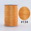 Bright orange braided wax cord for DIY jewelry making in a 134 color spool roll - 134 / 1.0mm 160m
