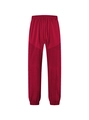 Pantalón deportivo rojo oscuro con cordón, paneles texturizados y puños acanalados - S / Burdeos
