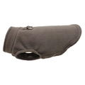 Thick dark brown fleece pet vest with metal D-ring for leash attachment for small dogs - Brown