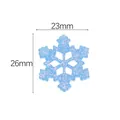 Accessorio fiocco di neve celeste glitterato in resina per DIY, 23mm, 1,2g - Luminoso / L Blu