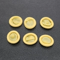 Close-up of disposable yellow latex finger cots for DIY resin art and craft work - Latex Finger Cots (6pcs)