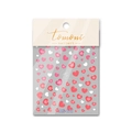 Autocollants nail art MS-175 avec motifs de cœurs rouges et roses sous emballage - Style Relief Coeur Rouge 3D (MS175)