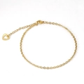 Fußkette aus 18K vergoldetem Edelstahl mit Herzanhänger, O-Kette und Verlängerungskette - Gold (Fußkettchen)