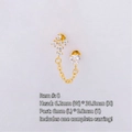 8# Croix Cœur Chaîne (Or) Seule/Tige 0.8mm
