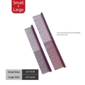 2-piece purple gradient stainless steel pet grooming comb set for dogs and cats - Electroplated Purple