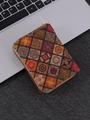 Boheemse mandala patroon kurk textuur multifunctionele portemonnee met gouden rits - Korte Stijl E