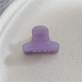 Mini purple acetate hair claw clip for girls, stylish side fringe hair accessory - Purple