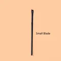 Professional angled blade eyeliner brush with synthetic bristles and black handle - A102 Small Blade Detail Brush