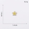 Detail view of yellow embroidered star patch 1.4cm with size and weight annotations - 9# Small Star