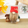 Gnomo di Natale nordico in peluche con cappello rosso e sacchetto regalo marrone - Gnomo dal cappello rosso