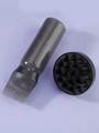 Flacone tinta grigio traslucido con scala e set spazzola per massaggio del cuoio capelluto - Spazzola da Massaggio a 19 Denti + Flacone per Tinta (Nero)
