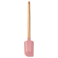 Pale pink silicone spatula with wooden handle for baking and cake mixing cakes - Pink Large Spatula