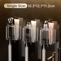 Set of 3 wall-mounted clear acrylic toothbrush holders for bathroom organization - Set of 3 / Clear