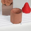 Diffuseur d'huiles essentielles rond en bois massif avec veinage naturel et rainure - Dodu Palissandre 4*4cm
