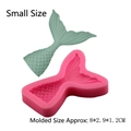 Kleine zeemeermin staart siliconen vorm voor fondant, roze kleur, maat 8x2.9x1.2cm - Kleine Zeemeermin Staart Vorm / Willekeurig (Roze)