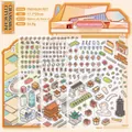 3D miniature city scenery sticker set with Changsha landmarks for kids scrapbooking - Changsha Landmarks