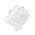 Clear 9-slot acrylic lipstick organizer with dustproof lid and tiered storage design - 9 Large Grids