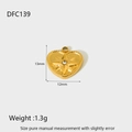 Detail view of heart-shaped star pendant with dimensions 13mm x 12mm and zirconia stone - DFC139-Star Burst Heart