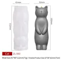 Cat candle silicone mold ZL-593 with detailed mold and finished product size specifications - Cat ZL-593