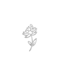 Silver stainless steel floral pendant with 18k plating and monthly flower design - Lotus / Steel