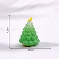 Miniature green Christmas tree figurine with yellow moon topper, 4.3cm height - 9# Green Moon Christmas Tree
