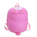 Mochila infantil rosa de conejo con orejas en 3D y detalle de bola de felpa - Rosa (Oso/Conejo)