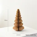 Brown 25cm honeycomb paper Christmas tree centerpiece with a 13.5cm base and 62g weight - 25cm Type D / Tan