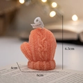 Orange knitted glove scented candle for Christmas decoration, 6.5cm height - Orange Gloves - Wild Orange Blossom