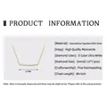 S925 sterling silver necklace featuring 11 D-color Moissanite stones in a row design - Smile Gold