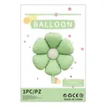 19-inch matte green daisy flower foil balloon for birthday party decorations - Matte Green Daisy