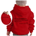 Sweat à capuche rouge oversize pour enfants avec texte blanc imprimé au dos - 100cm / Rouge 1