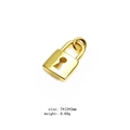 Golden lock pendant for jewelry making with size 7x12x2mm and 0.69g weight specs - Lock (1#)